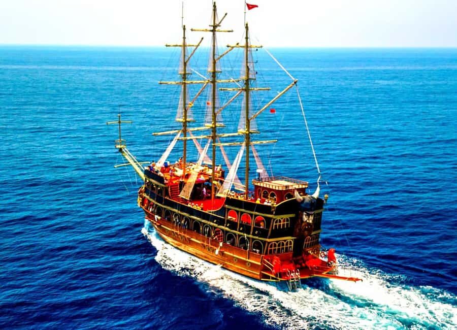 Alanya: Biggest Pirate Boat Tour with Soft Drinks and Lunch - Ulaş Bay and the Emirgan Ulaş Mesire Yeri break: lunch + real relaxation time