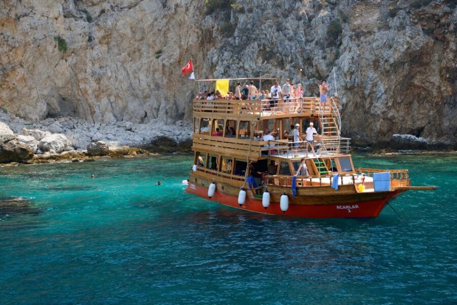 Alanya: Boat Trip with Lunch, Drinks, and Swim Stops - Getting There and Timing: Meeting Point at Grand Yucesan Boat