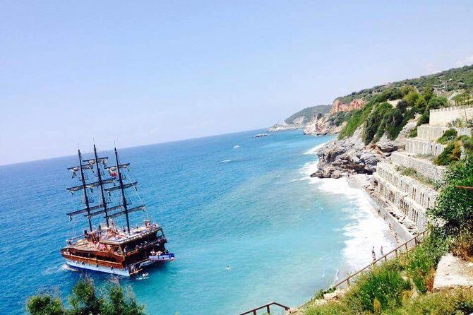 Alanya Catamaran Boat Tour with Sunbathing Swimming & Snorkelling - The cave route near Alanya: Pirates, Lover’s, and Phosphorus