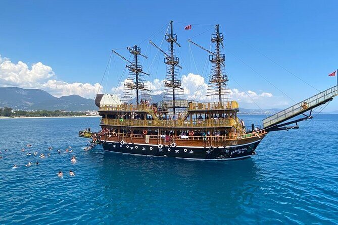 Alanya Grand Pirate Boat Tour with Lunch, Soft Drinks & Transfer - The onboard experience: commentary, group vibe, and pacing