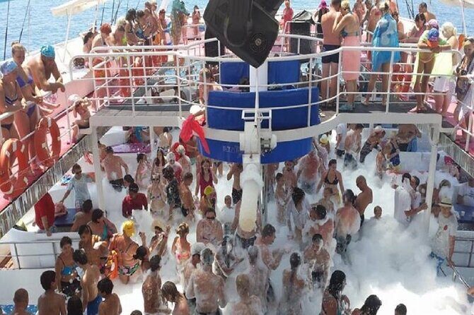Alanya: Luxury Pirate Boat Tour with Foam Party - Cleopatra Beach stop: white sand, jumping, and sea turtle odds