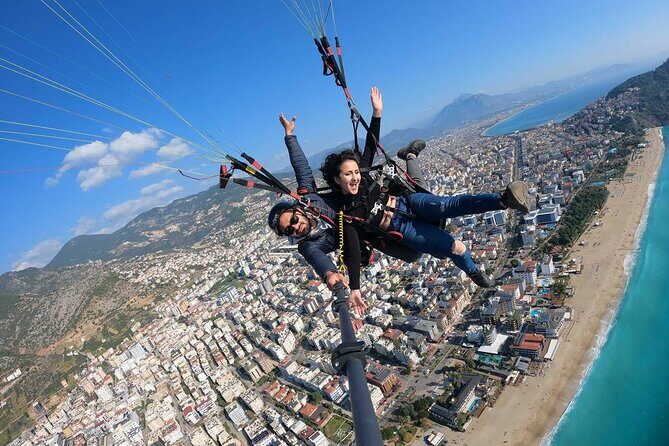 Alanya Tandem Paragliding Everyday w/ Free Hotel Transfer - Tandem Paragliding Over Cleopatra Bay: the payoff you’ll remember