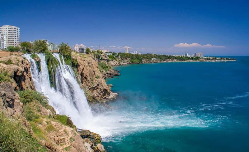 Antalya: 2-hourYachtTour toLowerDudenFalls with audioİnfo - Pirate Caves, Cliff Views, and the Shoreline You Can’t Get From Land