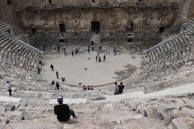Antalya Excursion to Perge, Aspendos, side, Manavgat waterfall - Aspendos: that famed amphitheater and a few steep moments