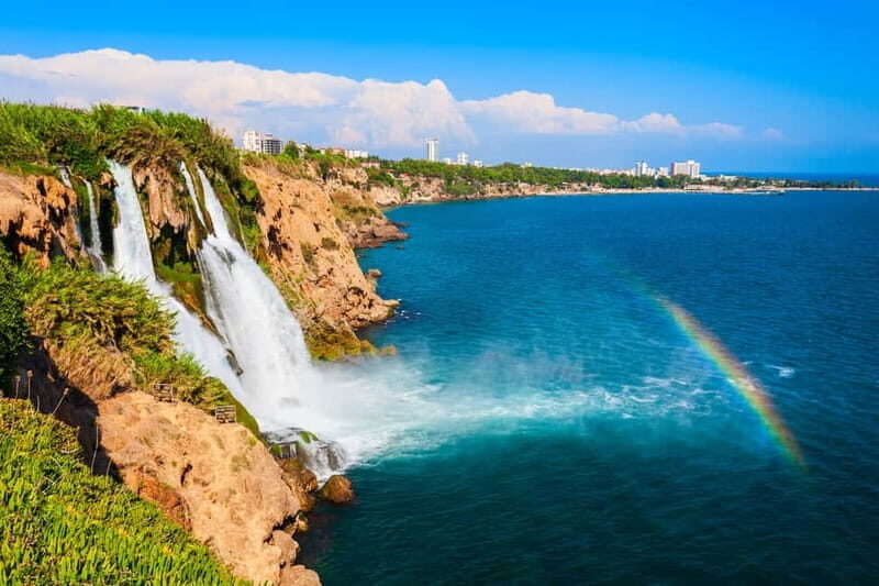 Antalya: Guided City Tour with Top 2 Waterfalls incl. Lunch - Lower Düden Waterfall: the 30-meter drop over the sea