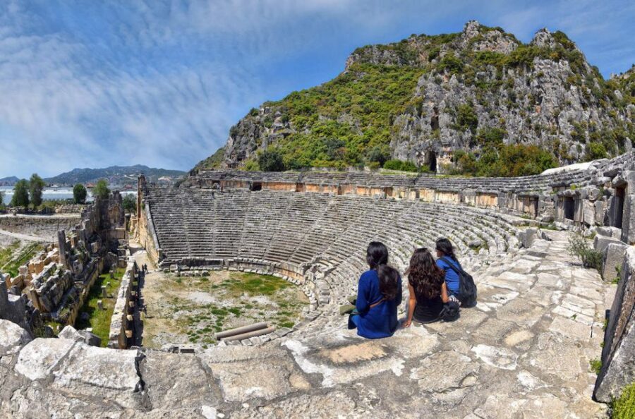 Antalya/Kemer: Kekova Sunken City, Demre & Lycia Day Tour - Lycian Rock Tombs and the Greco-Roman Amphitheater: Two Eras, One Stop