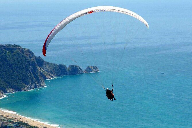 Antalya Paragliding Experience By Local Expert Pilots - Tandem paragliding over Alanya’s Cleopatra Coastline