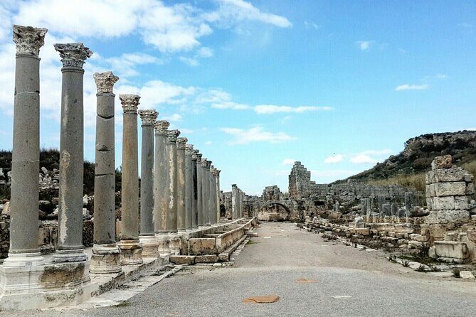 Antalya Tour To Perge Aspendos And Side With Manavgat Waterfall - Perge Antik Kenti: Roman city planning you can actually see