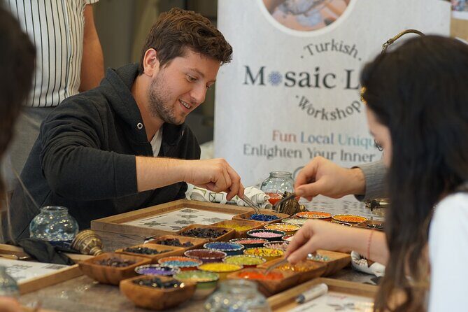 Antalya: Turkish Mosaic Lamp Workshop in Old Town – All Included - From glass pieces to your own pattern