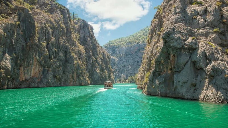 City of Side: Green Canyon Boat Trip w/Unlimited Soft Drinks - On-board vibe: soft drinks all day, plus equipment time