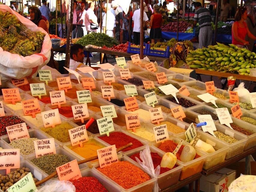 City of Side: Manavgat River Boat Lunch Cruise & Bazaar Tour - Guide and Language: English, German, and Turkish