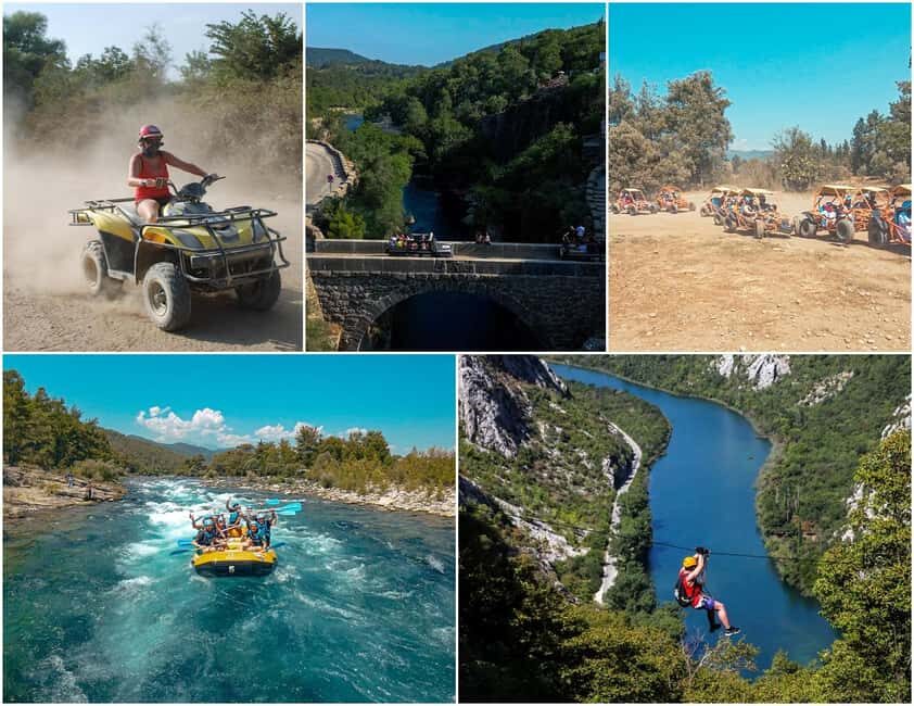 City of Side: Quad, Buggy, Rafting & Zipline Tour with Lunch - Getting from Side into the Taurus Mountains
