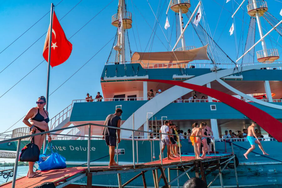 City of Side: Sightseeing Cruise w/ Swim Stops & Foam Party - A third swim moment at the river mouth