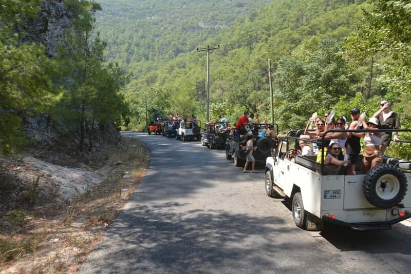 From Alanya: Jeep Safari with Lunch, Dim River & Cave - Çamlıbel Picnic Area: waterfalls, canyon time, fishing, and the aqua slide