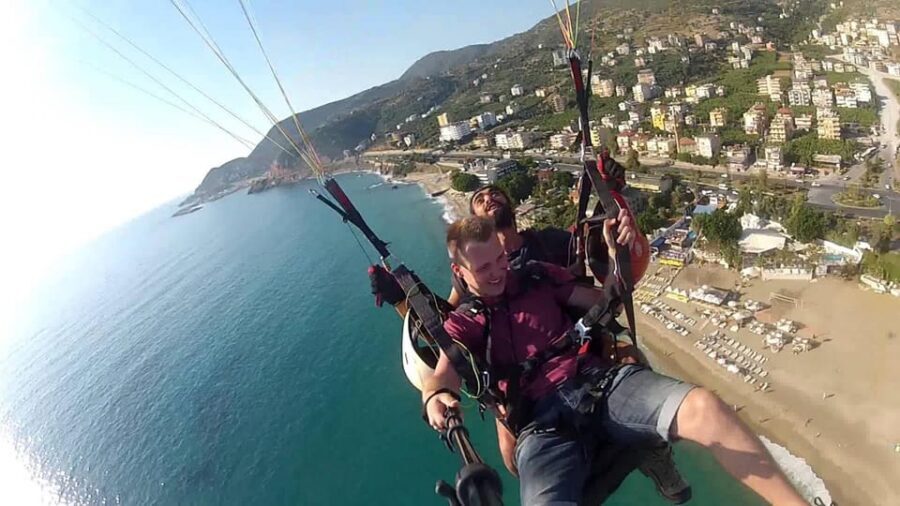 From Antalya, Belek, Side Alanya Paragliding Experience - The view from above: Cleopatra Beach to Alanya’s coastline