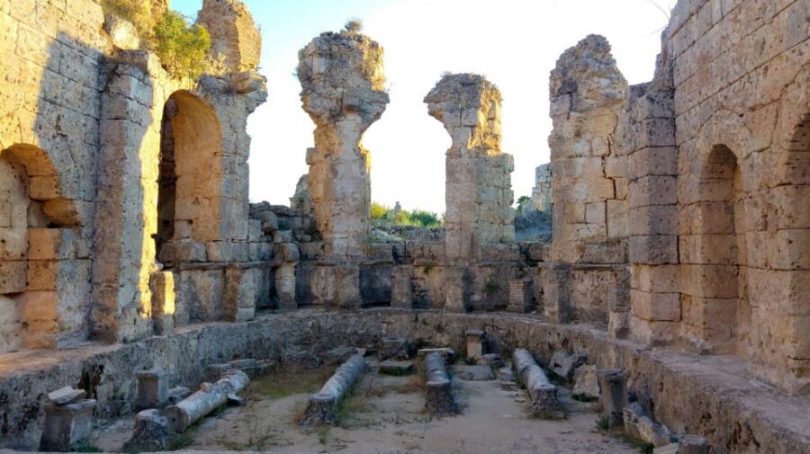 From Antalya: Day Tour of Ancient Roman Sites - Side ruins: Roman port power, Temple of Apollo, and a sea pause