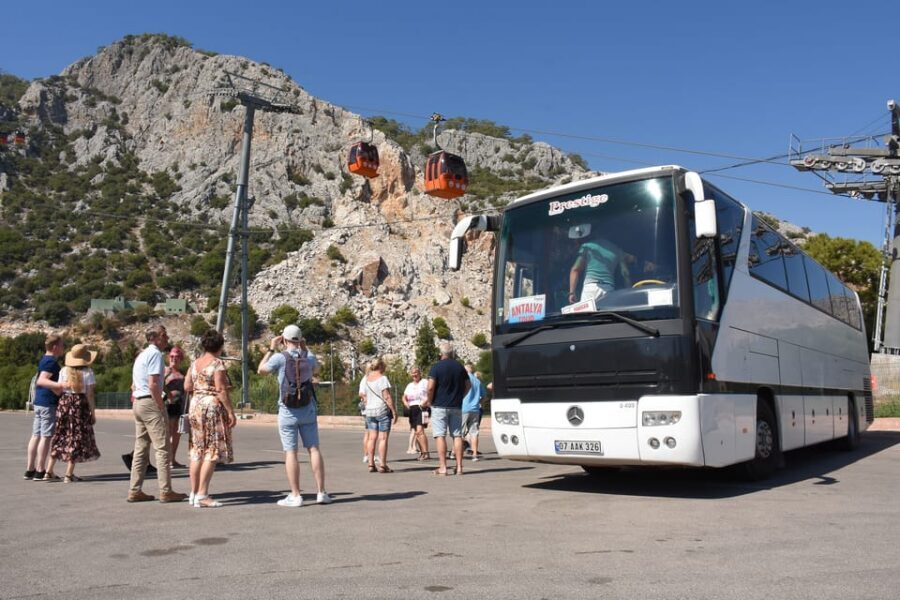 From city of Side: City Tour including Waterfalls - Düden Waterfalls: the 38-meter drop and why the scene looks so dramatic