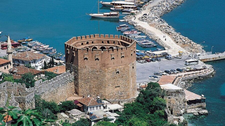 From city of Side: Guided Day Trip to Alanya City - Alanya City Time: Red Tower, Bazaar Area, and DIY Decisions