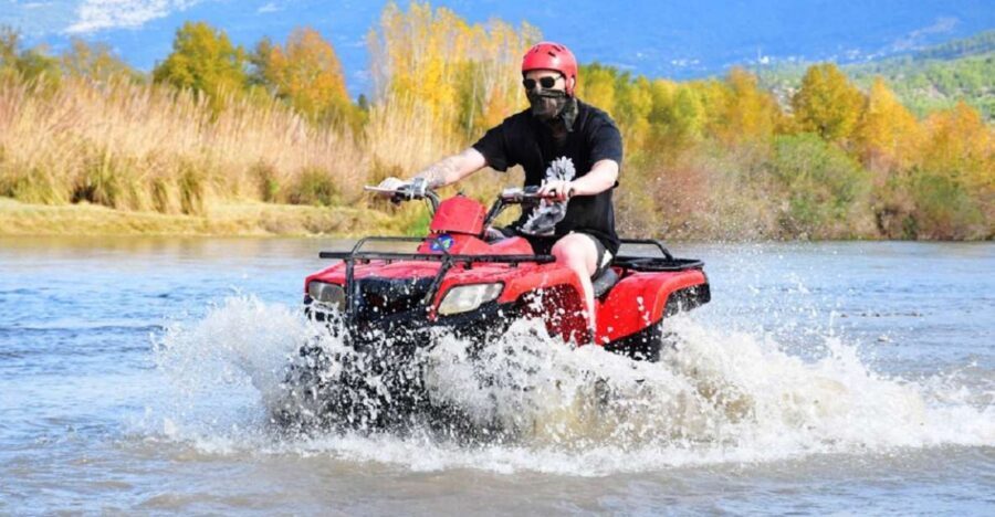 From city of Side: Taurus Mountains Quad ATV Tour - The core experience: pine forests, valleys, and muddy-stream driving