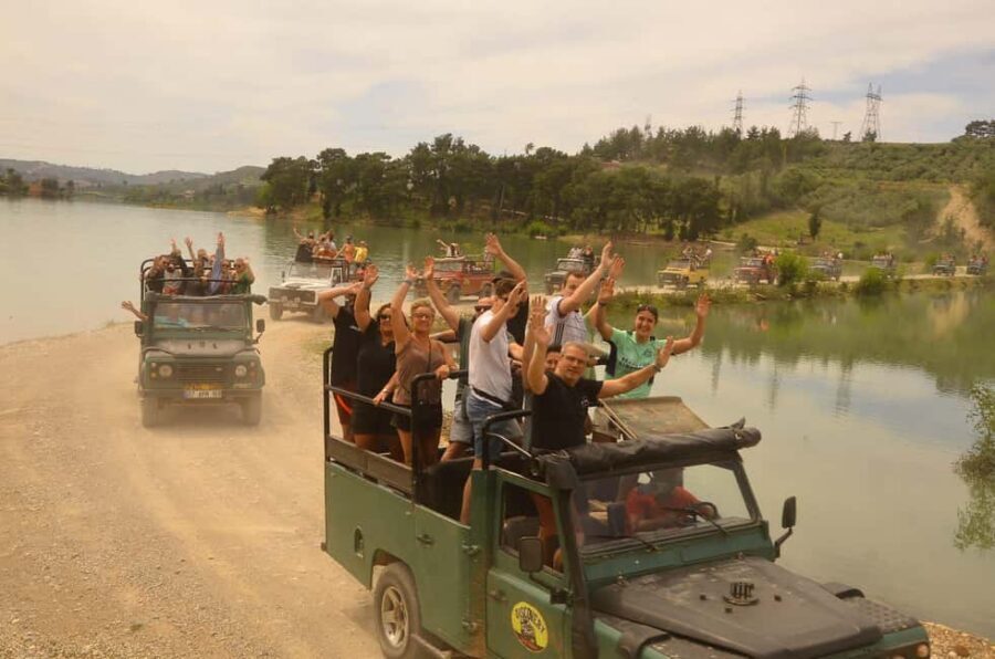Jeep Safari-Lunch-Boat-Canyon-Waterfall-Foam,Water Party - Group size, guides, and how the day stays fun