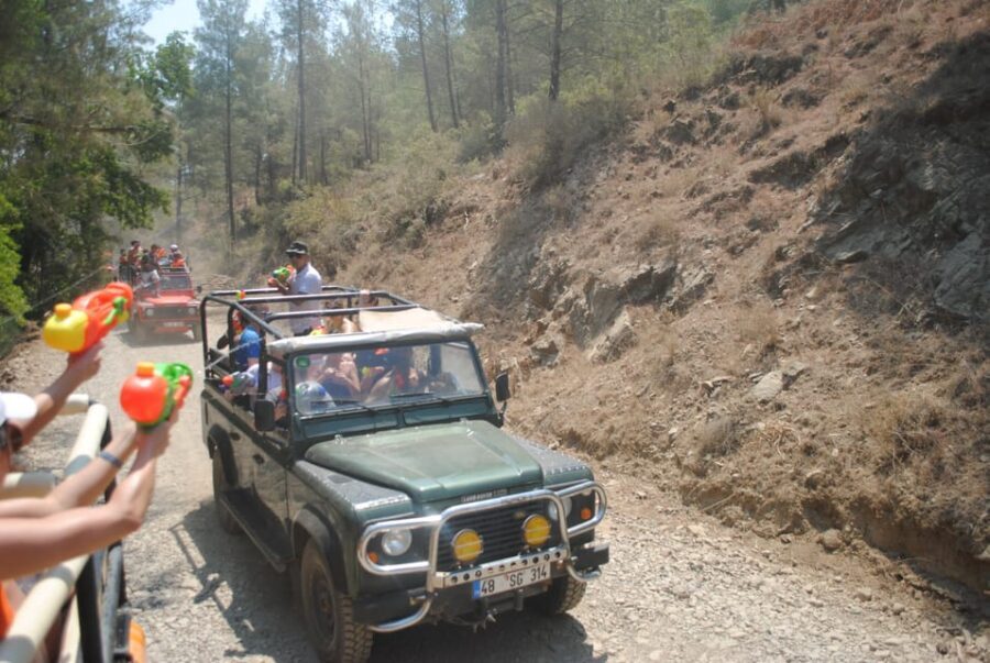 Kemer Jeep Safari, pick up from Beldibi, Kiris, Goynuk - Off-road driving reality: dust control and tight-track comfort
