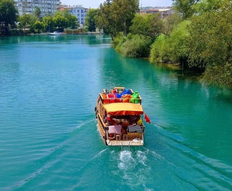 Manavgat River Cruise With Waterfall & Bazaar Tour - Boat Cruise on the River: Lunch, Swim Window, and Comfort Notes