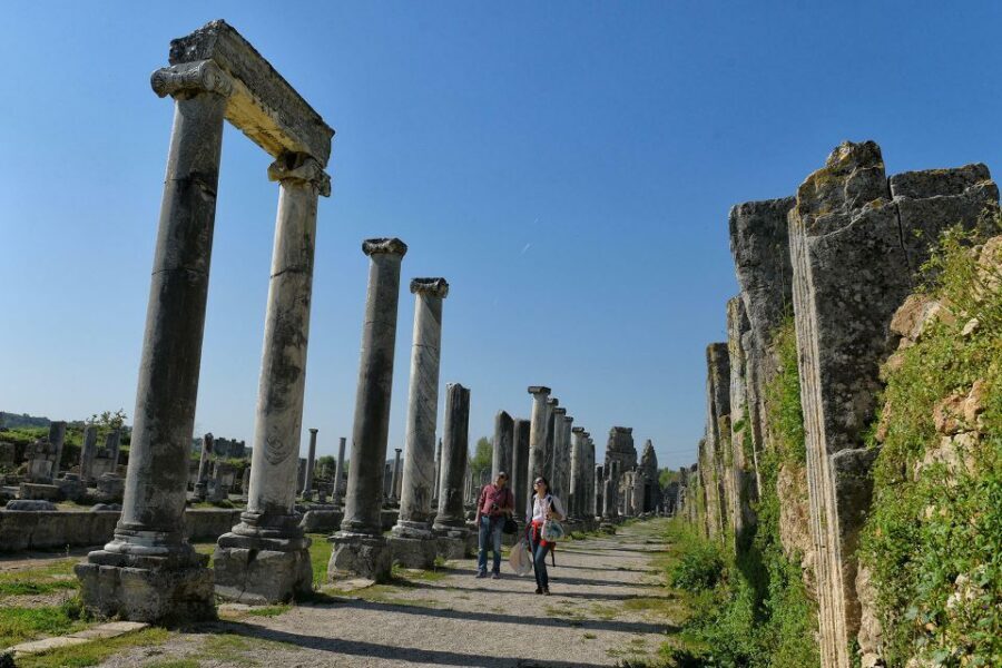 Perge, Aspendos & city of Side Full-Day Tour from Antalya - Side: harbor views, Temple of Apollo walk, and the reality of decline