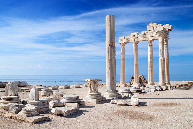 Perge, Aspendos, Side and Waterfall Full Day Tour - Side Town Walk: Apollon Temple Views and a Coastal Roman Backdrop