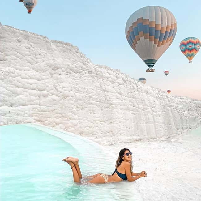 Side/Alanya: Pamukkale Hot Air Balloon Flight w/Lunch - Hot air balloon flight: the cotton castle from above