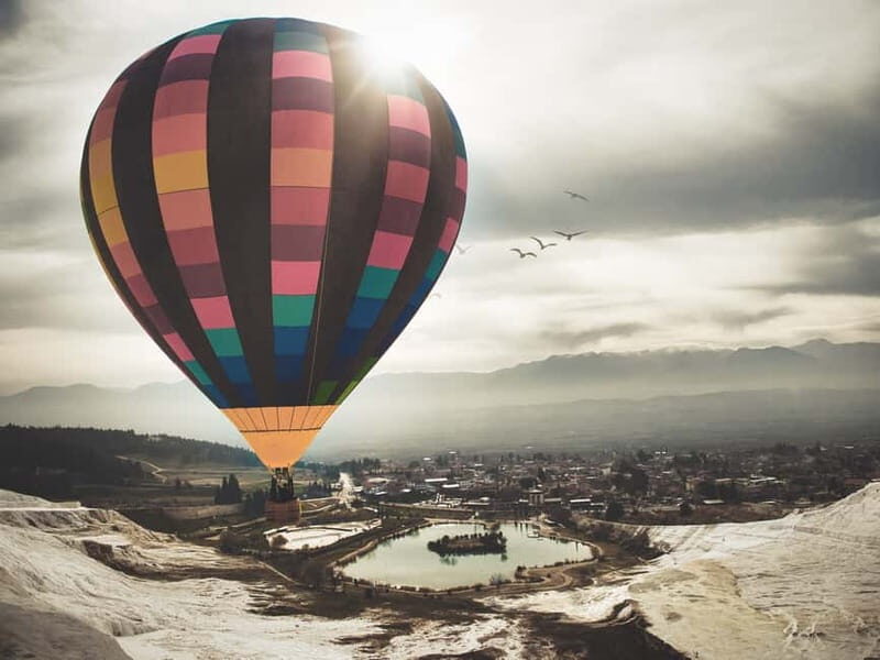 Side/Alanya: Pamukkale Hot Air Balloon Flight w/Lunch - Hierapolis ruins: Greek-Roman layers beside the thermal site