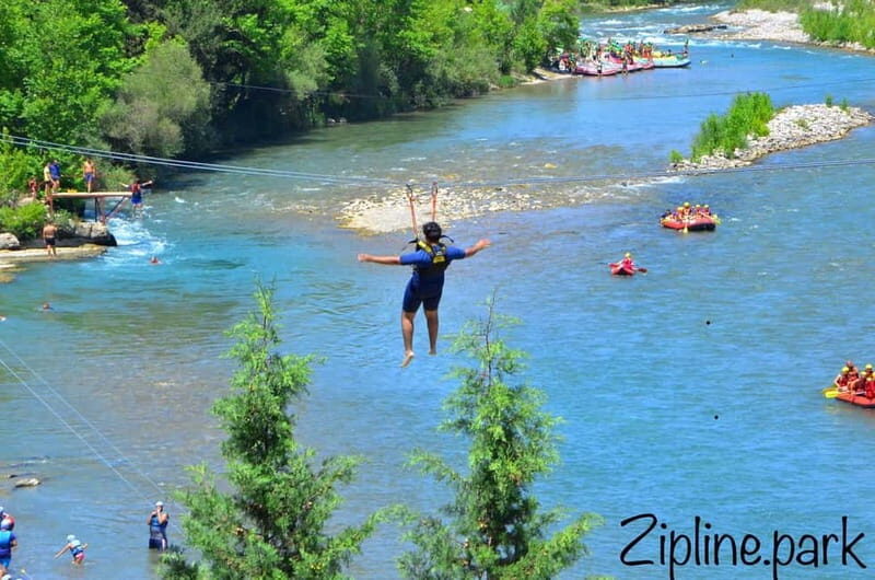 Side/Antalya: Canyon Rafting, Buggy or Quad, & Zipline Tour - Zipline over the canyon: the thrilling after-raft lift