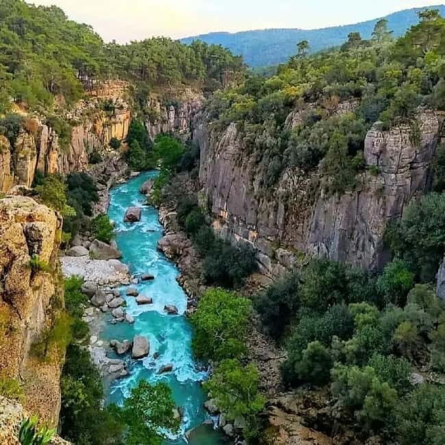 Side/Antalya: Canyon Rafting, Buggy or Quad, & Zipline Tour - Lunch by the river: 3-course meal, video, and photos for extra cost