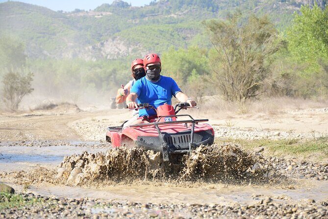 Side; The Best Quat Safari in Taurus Mountain - The Ride to the Lake: Mud, Streams, and Photo Stops